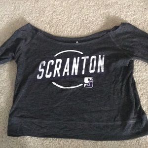 Scranton College Off the Shoulder Crop Top